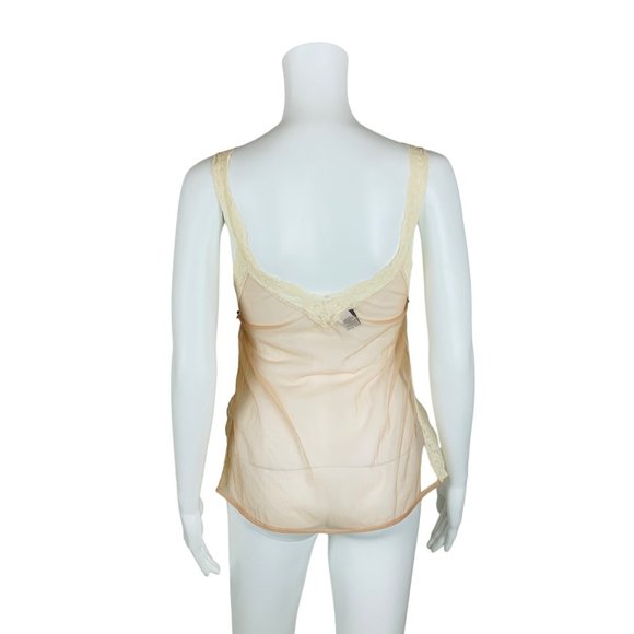 Vintage 80s Lingerie Top Cone Bra Nylon Camisole Neglige A Nuit OS - Picture 9 of 10